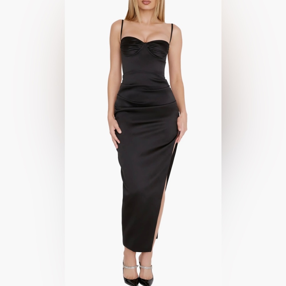 House of CB Flora Pleat Corset Midi Dress